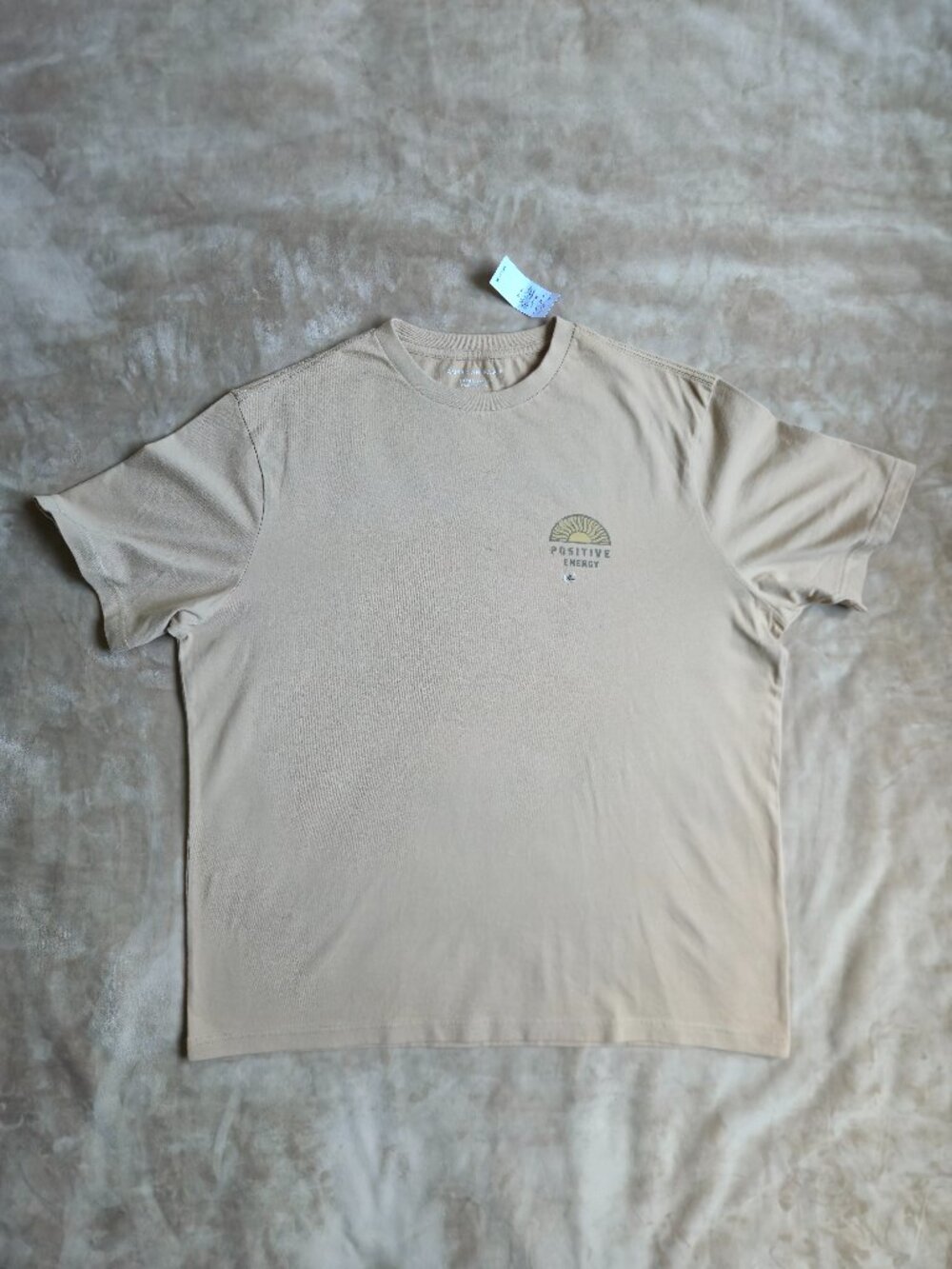 NWT American Eagle Super Soft Graphic T-Shirt Positive Energy Tan Men's XL 5394